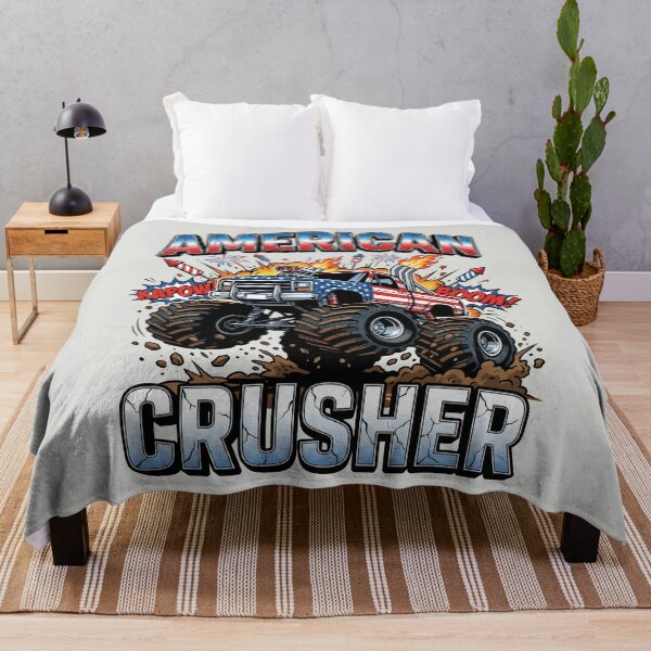 Item preview, American Crusher - Patriotic Monster Truck designed and sold by DigitalGlade.