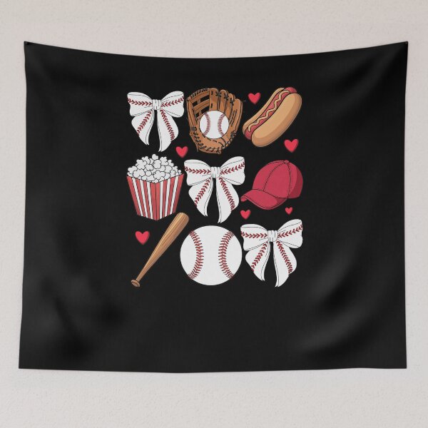Item preview, Baseball Coquette Bow designed and sold by krystalRomanart.