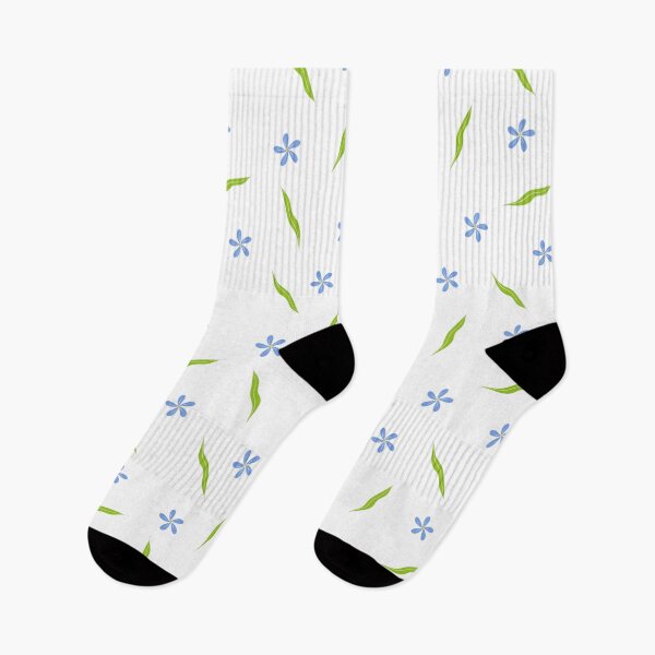 Item preview, Tiny Blue Flowers & Delicate Leaves Pattern designed and sold by ZorianArt.