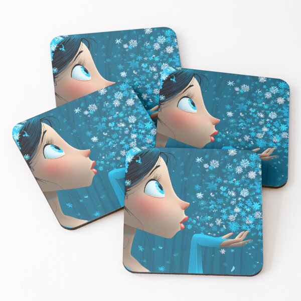 Item preview, Whimsical Snow Queen Blowing Sparkling Snowflakes designed and sold by Artessie.