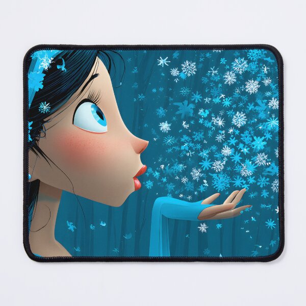 Item preview, Whimsical Snow Queen Blowing Sparkling Snowflakes designed and sold by Artessie.