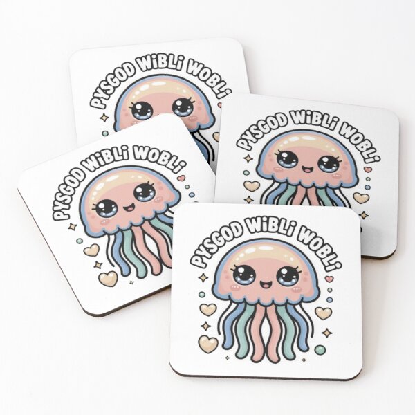 Item preview, Pysgod Wibli Wobli Jellyfish T-Shirt – Cute Pastel Kawaii Ocean Art Gift for Sea Life Lovers designed and sold by GemBob Creations.