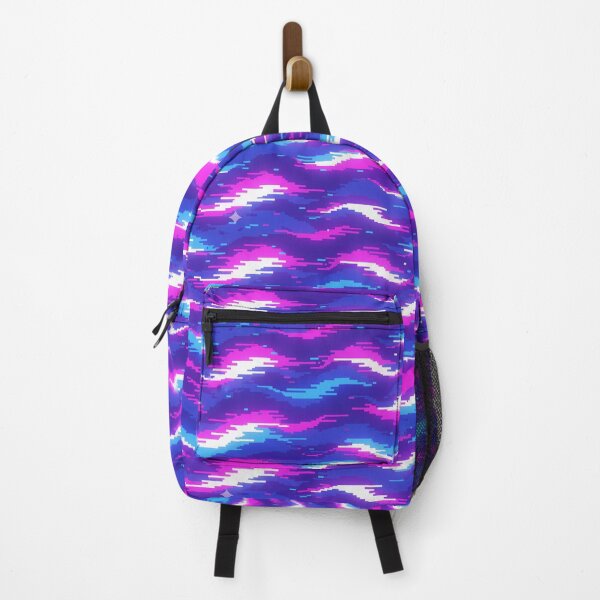 Item preview, Electric Waves: Retro Pixelated Pattern designed and sold by StickVerse by Owais.