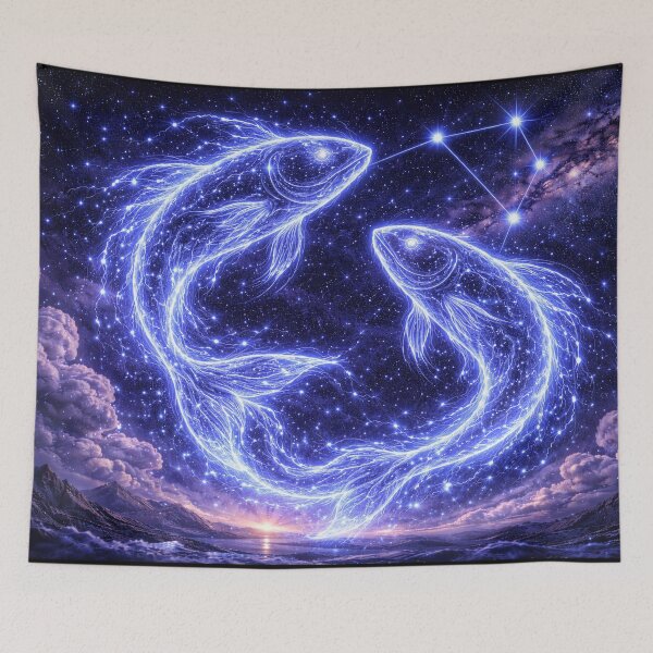 Item preview, Pisces Zodiac Lightning Fish – Electric Twin Constellation designed and sold by SpicyWind.