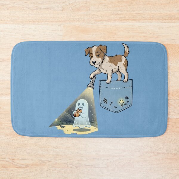 Item preview, Scruffy Dog on pocket & Hotdog Ghost Forest T-Shirt  designed and sold by LineLoo.