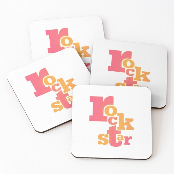 Item preview, Rockstar Retro Typography Aesthetic - Vintage Pink & Orange Gradient designed and sold by HBDStudio.