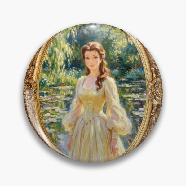 Item preview, Gold yellow Princess Belle in royal frame painting designed and sold by Hi-Princess.