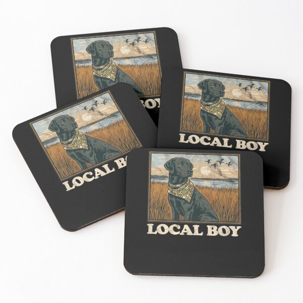 Item preview, Local Boy Black Lab Hunting Dog designed and sold by krystalRomanart.