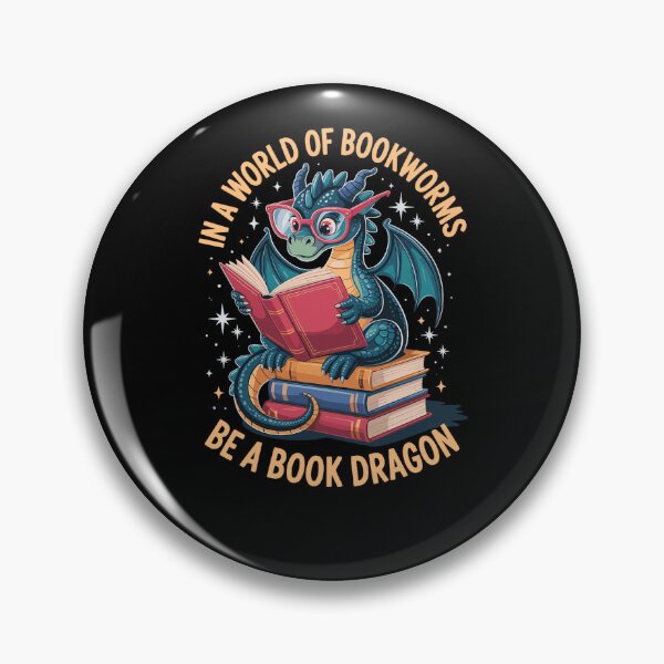 Item preview, In A World Of Bookworms Be A Book Dragon designed and sold by krystalRomanart.