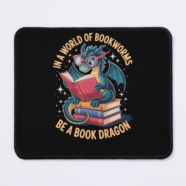 Item preview, In A World Of Bookworms Be A Book Dragon designed and sold by krystalRomanart.