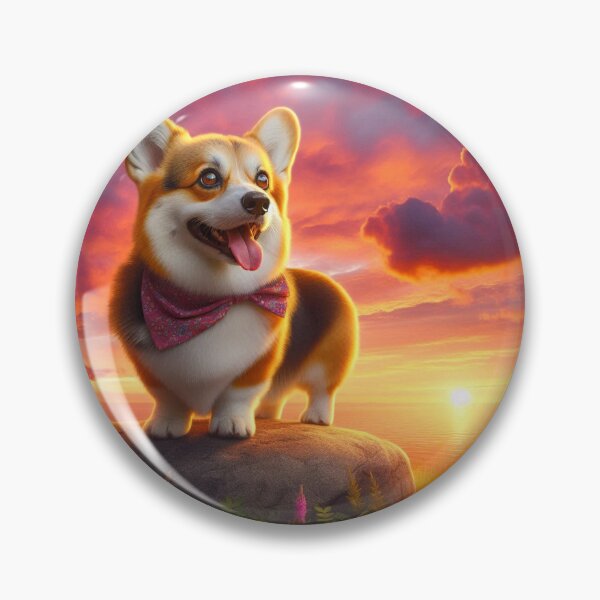Item preview, pembroke welsh corgi sunset design designed and sold by Dogandesighn.