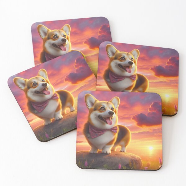 Item preview, pembroke welsh corgi sunset design designed and sold by Dogandesighn.