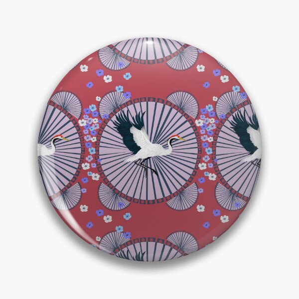 Item preview, Majestic Crane and Sunburst Cherry Blossoms designed and sold by phatlizzardart.
