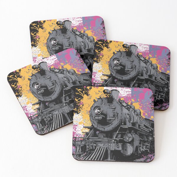 Item preview, Steam locomotive graffiti pop art design designed and sold by drizzd.