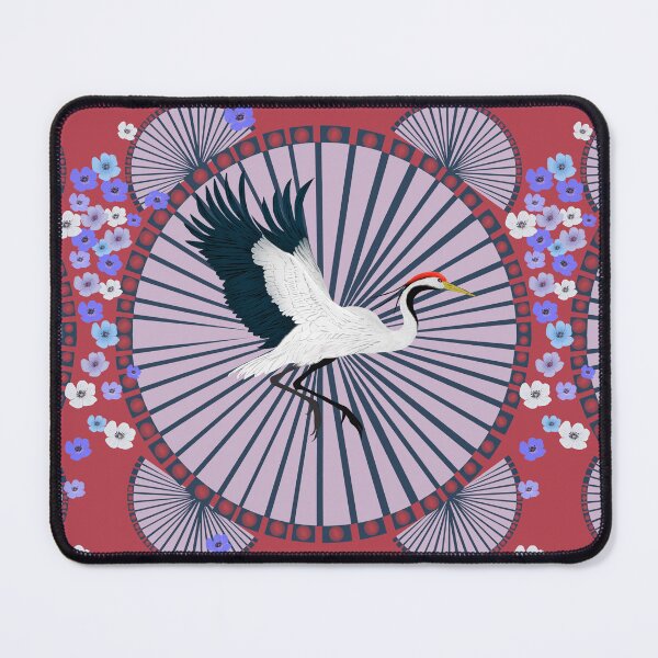 Item preview, Majestic Crane and Sunburst Cherry Blossoms designed and sold by phatlizzardart.