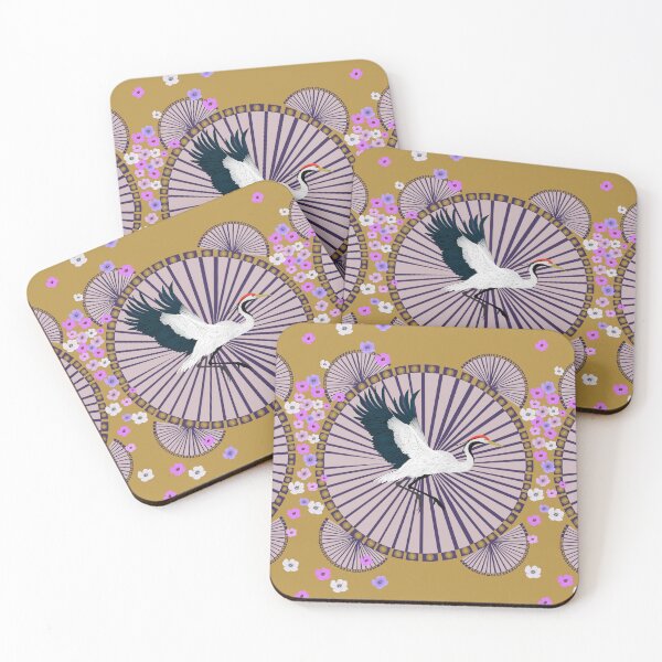 Item preview, Majestic Crane and Sunburst Cherry Blossoms designed and sold by phatlizzardart.