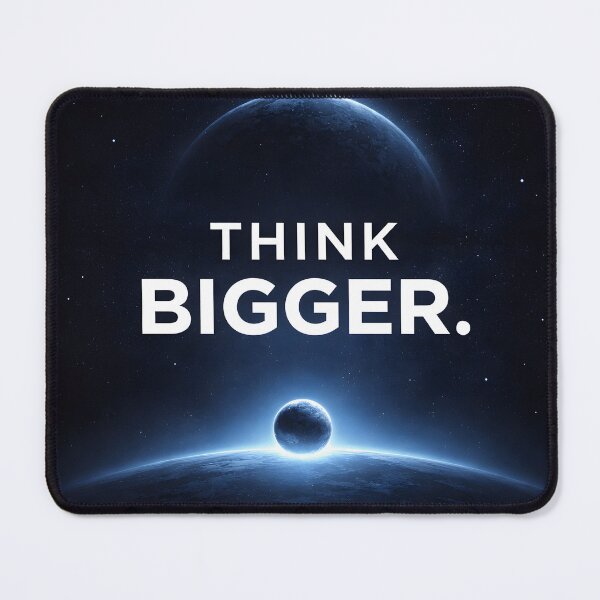 Item preview, Think Bigger Space Motivation Quote designed and sold by AbstractAuraArt.