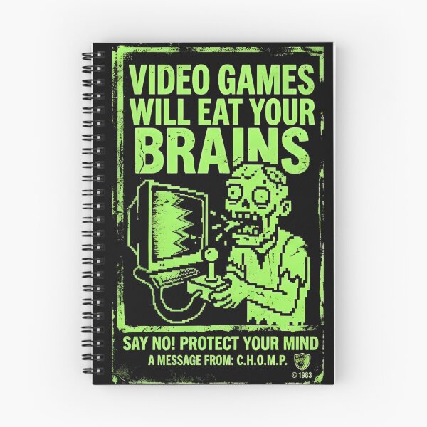 Item preview, Video Games Will Eat Your Brains - Retro Gamer Design designed and sold by WowDezign.