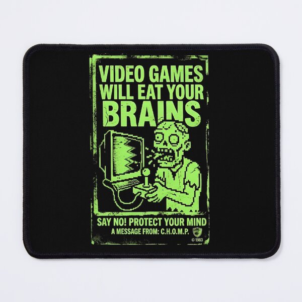 Item preview, Video Games Will Eat Your Brains - Retro Gamer Design designed and sold by WowDezign.