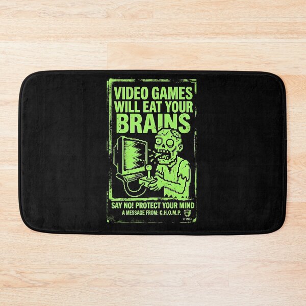 Item preview, Video Games Will Eat Your Brains - Retro Gamer Design designed and sold by WowDezign.