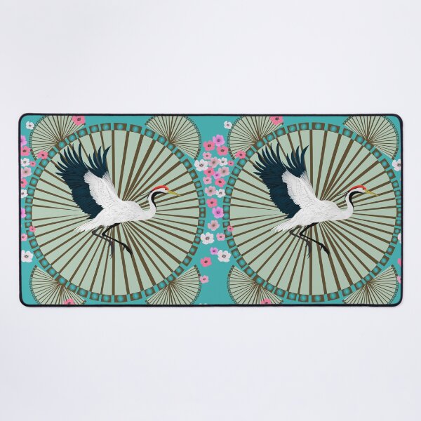 Item preview, Majestic Crane and Sunburst Cherry Blossoms designed and sold by phatlizzardart.
