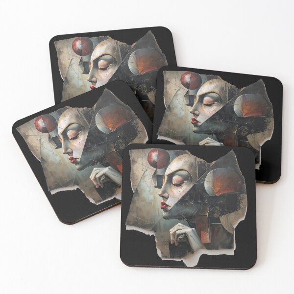 Item preview, Fragmented Profile – Contemporary Cubist Portrait Street & Pop Art designed and sold by PLUSHIWORLDtm.