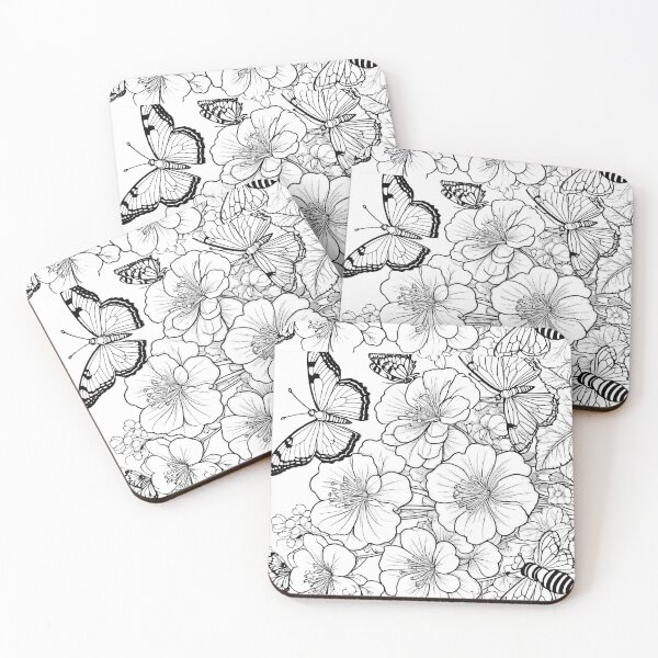 Item preview, Butterflies and Flowers designed and sold by ROSENDE ART HOUSE.