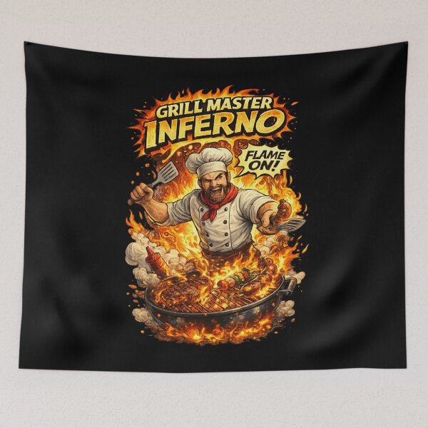 Item preview, Grill Master Inferno – Flame On BBQ Chef designed and sold by SidTastic .