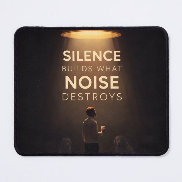 Item preview, Silence Builds What Noise Destroys Quote designed and sold by AbstractAuraArt.