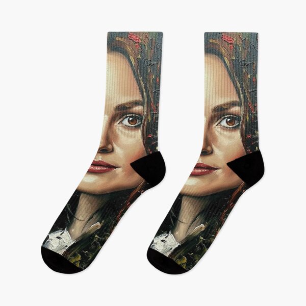 Item preview, The English Rose: Keira Knightley Botanical Impasto Portrait designed and sold by Art's Diner.
