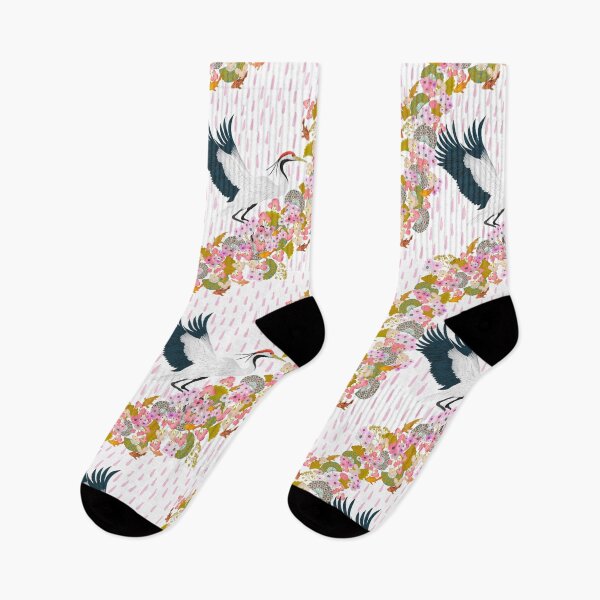 Item preview, Crane & Golden Koi Floral Ribbon designed and sold by phatlizzardart.