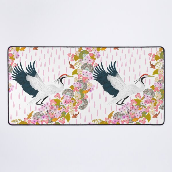 Item preview, Crane & Golden Koi Floral Ribbon designed and sold by phatlizzardart.