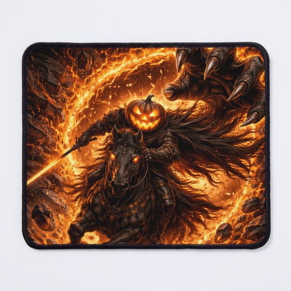 Item preview, Headless Horseman Hellfire Portal – Dark Fantasy Halloween Art designed and sold by TheHorsemanRidesAgain.