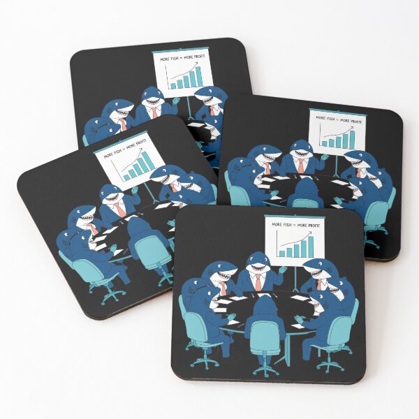 Item preview, Business Sharks Profit Meeting Cartoon designed and sold by PMTaurus.