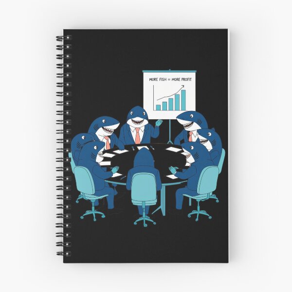 Item preview, Caricatura de la reunión de ganancias de los tiburones empresariales designed and sold by PMTaurus.