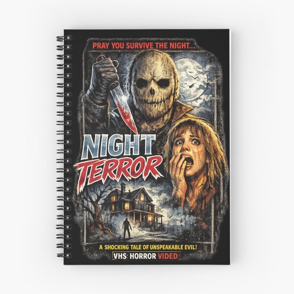 Item preview, Vintage VHS Horror Movie Poster T-Shirt – Retro 80s Slasher Aesthetic designed and sold by 486DesignCo.