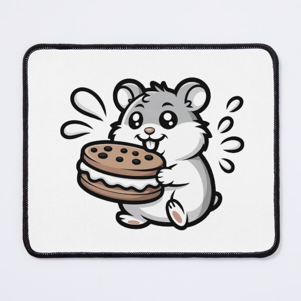 Item preview, Kawaii Hamster Twisting Cookie Milk Splash - Cute Animal Sticker designed and sold by Mr-wow.