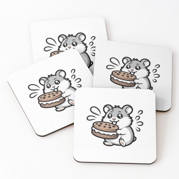 Item preview, Kawaii Hamster Twisting Cookie Milk Splash - Cute Animal Sticker designed and sold by Mr-wow.