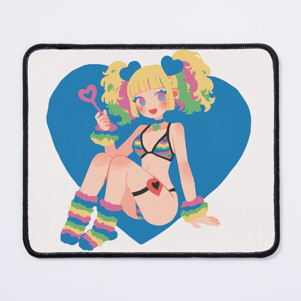 Item preview, Rainbow Kawaii Pinup Girl Heart Wand designed and sold by bubblegoth.