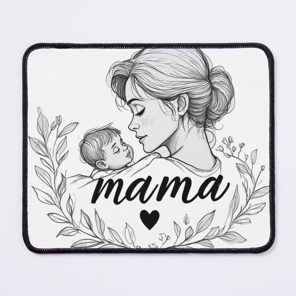 Item preview, Tender Embrace: Minimalist Floral Mother and Baby Line Art designed and sold by sanorastyle.