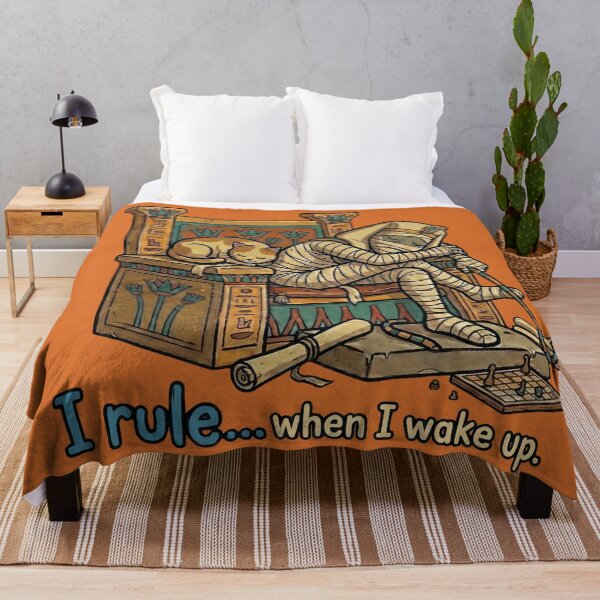 Item preview, Sleepy Pharaoh Mummy - I Rule When I Wake Up designed and sold by MythoWorldddd.