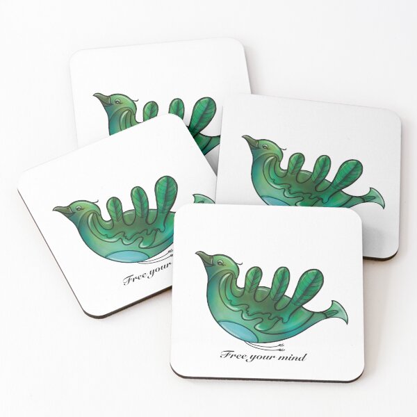 Item preview, Free green bird in the sky designed and sold by DariKat.