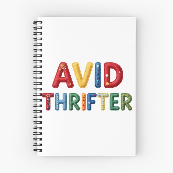 Item preview, AVID THRIFTER - IN COLORFUL FAUX LETTERING designed and sold by AlexOBrienArt.