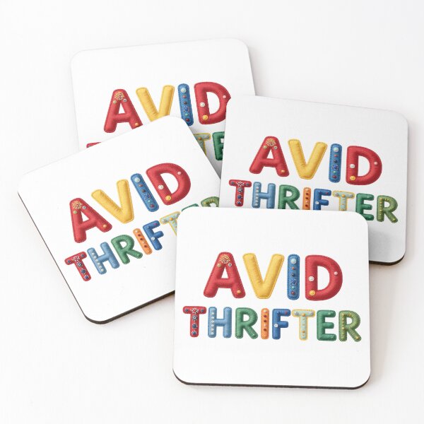 Item preview, AVID THRIFTER - IN COLORFUL FAUX LETTERING designed and sold by AlexOBrienArt.