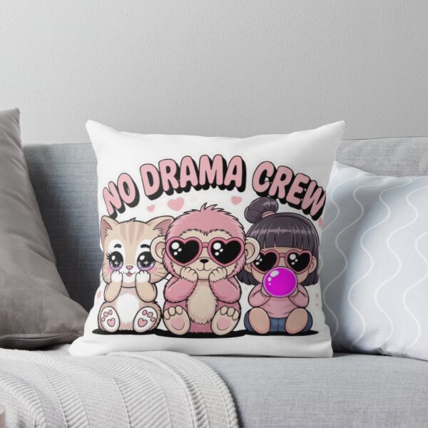 Item preview, No Drama Crew T-Shirt – Cute Kawaii Best Friends Design Gift for Girls & Friendship Squad designed and sold by GemBob Creations.