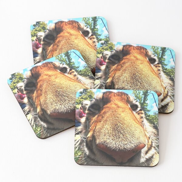 Item preview, Tiger Happy Meal — Funny Animal Meme Poster designed and sold by Goodieesss.