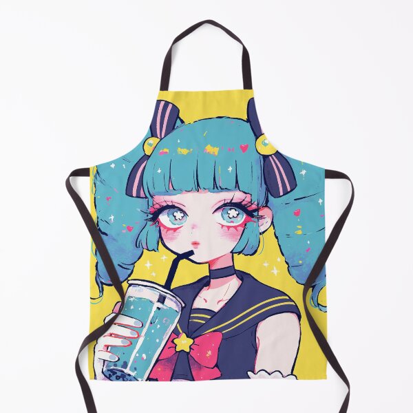 Item preview, Kawaii Twintails Boba Tea Girl designed and sold by bubblegoth.