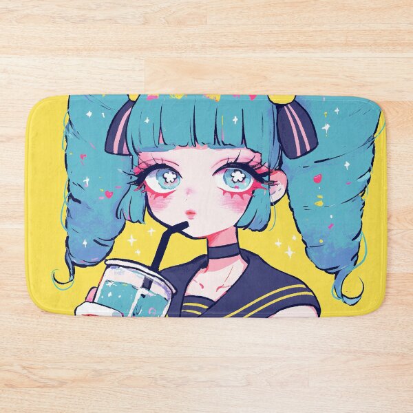 Item preview, Kawaii Twintails Boba Tea Girl designed and sold by bubblegoth.