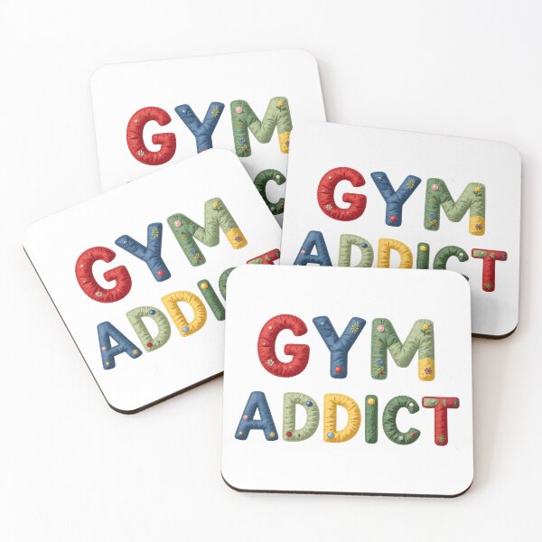 Item preview, GYM ADDICT - IN COLORFUL FAUX LETTERING designed and sold by AlexOBrienArt.