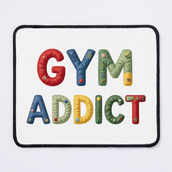 Item preview, GYM ADDICT - IN COLORFUL FAUX LETTERING designed and sold by AlexOBrienArt.
